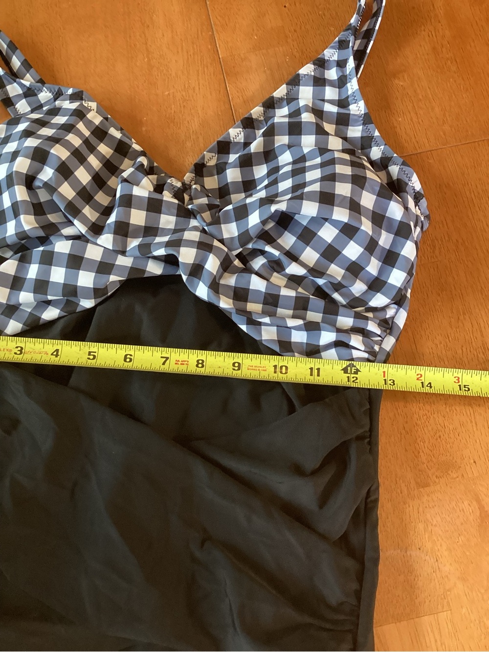 Smismivo Tummy Control Swimsuit One Piece - Gingham/Black - Large - NWT! - Picture 11 of 12